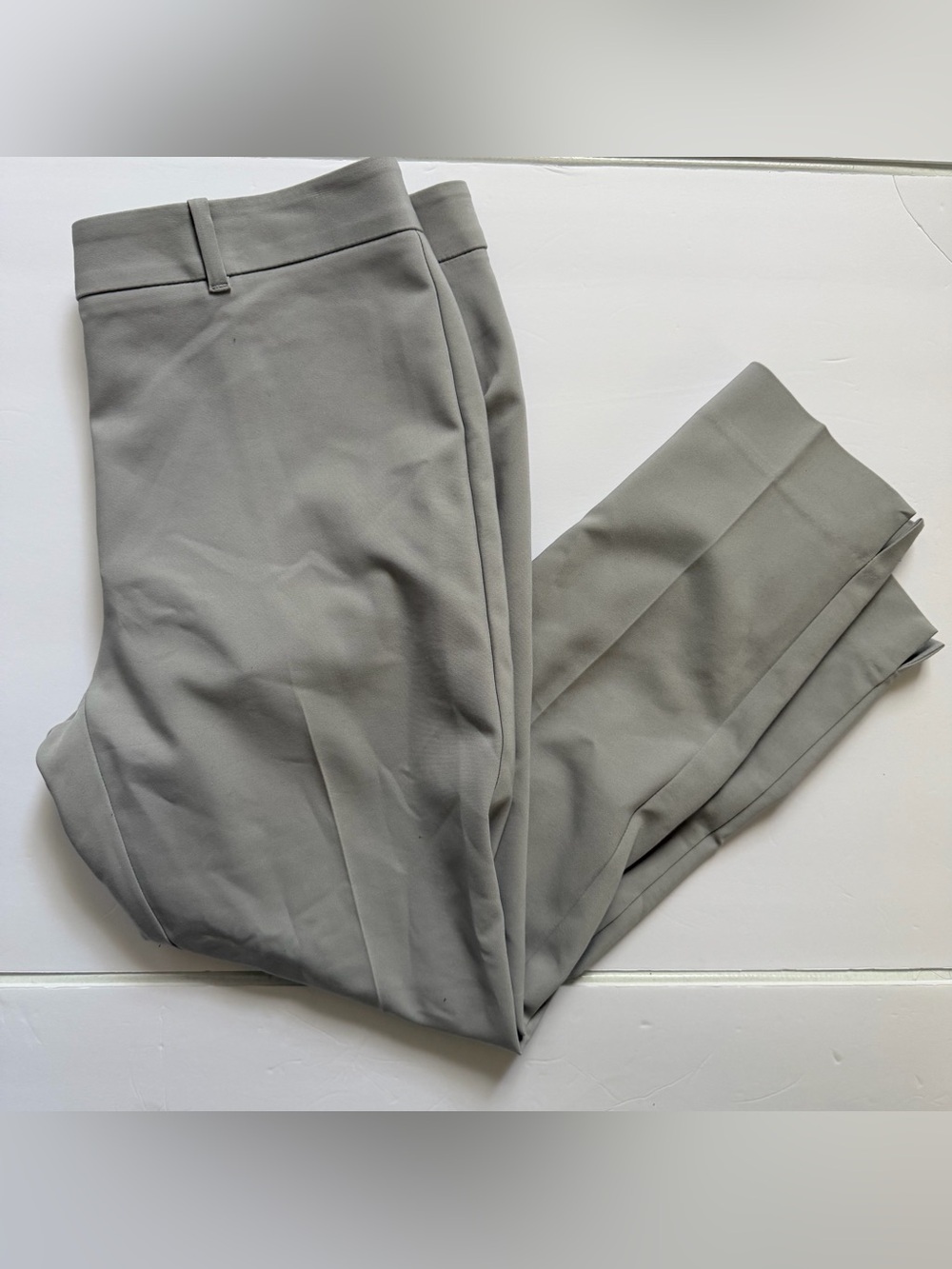 White House Black Market Gray Slim Ankle Dress Pants 10